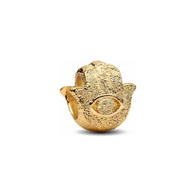 Mini charm Pandora Main De Fatma Texturé en métal doré