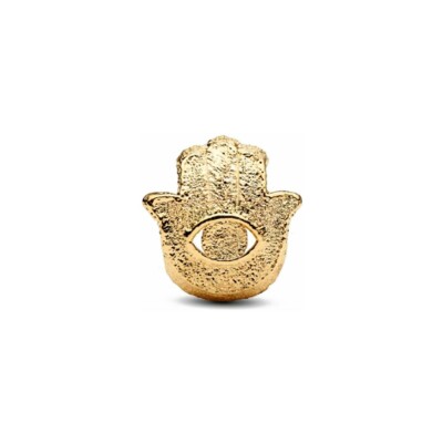 Mini charm Pandora Main De Fatma Texturé en métal doré