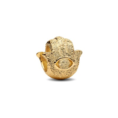 Mini charm Pandora Main De Fatma Texturé en métal doré