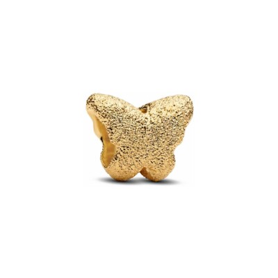 Mini charm Pandora Papillon Texturé en métal doré