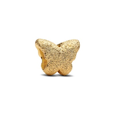 Mini charm Pandora Papillon Texturé en métal doré