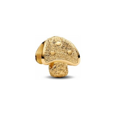 Mini charm Pandora Champignon Texturé en métal doré