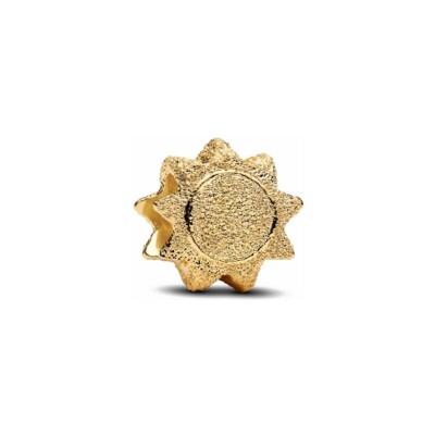 Mini charm Pandora Soleil Texturé en métal doré