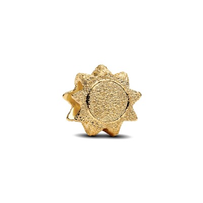 Mini charm Pandora Soleil Texturé en métal doré