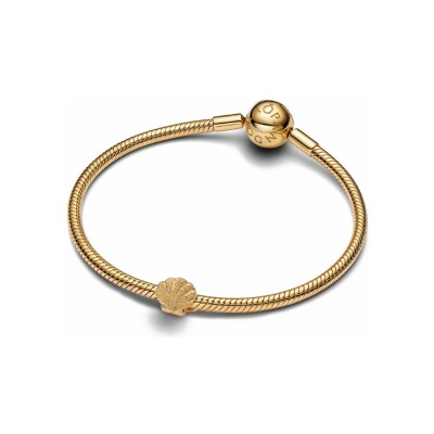 Mini charm Pandora Coquillage Texturé en métal doré
