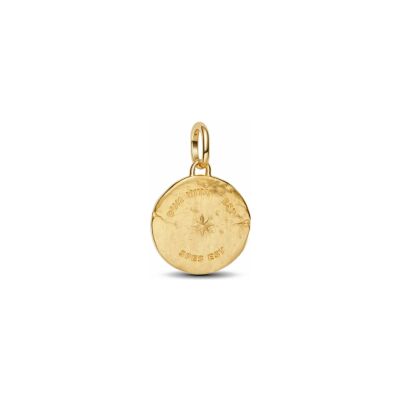 Charm Pandora Médaillon Hirondelle en métal doré
