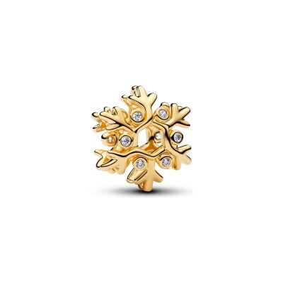 Charm Pandora Moments Flocon de Neige Doré en métal doré et oxyde de zirconium