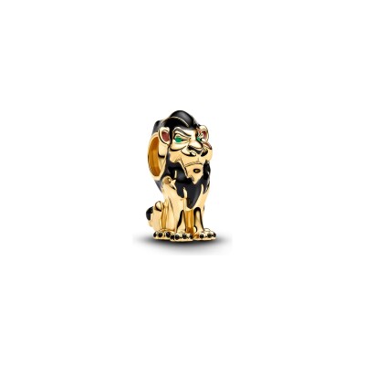 Charm Disney x Pandora Scar en métal doré et émail