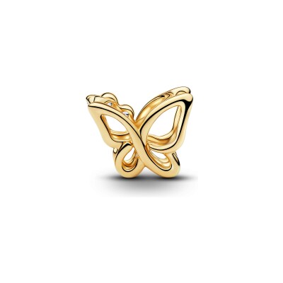 Charm Pandora Moments Papillon ajouré en métal doré et oxydes de zirconium