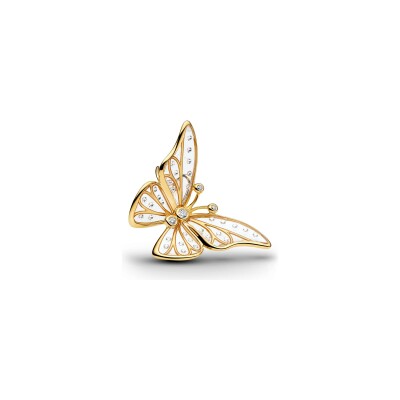 Charm Pandora Moments Papillon XL ajouré en métal doré, résine et oxydes de zirconium