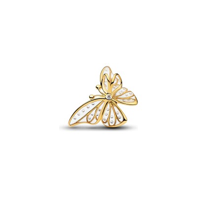 Charm Pandora Moments Papillon XL ajouré en métal doré, résine et oxydes de zirconium