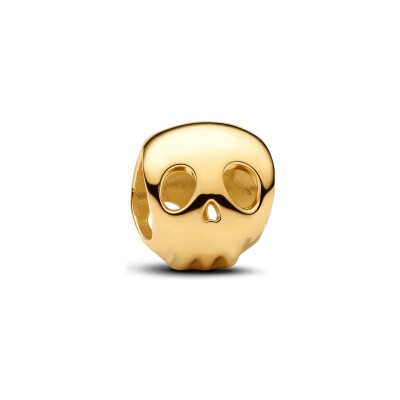 Charm Pandora Crâne en métal doré