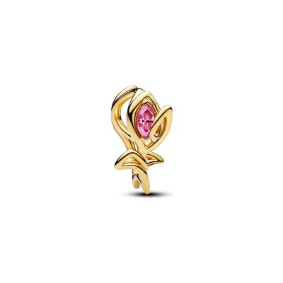 Charm Pandora Moments Tulipe ajourée en métal doré et oxyde de zirconium