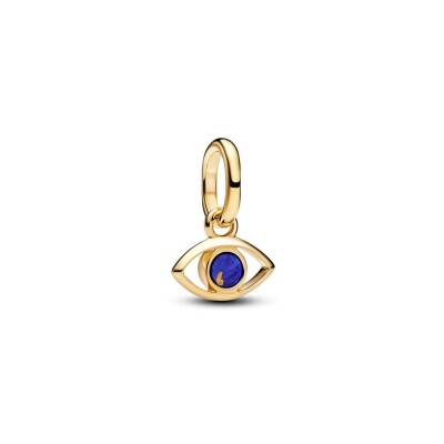 Charm Pandora Me Mini Oeil Porte-Bonheur Bleu en métal doré