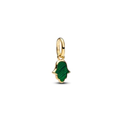 Charm Pandora Me Mini Main de Fatma Verte en métal doré