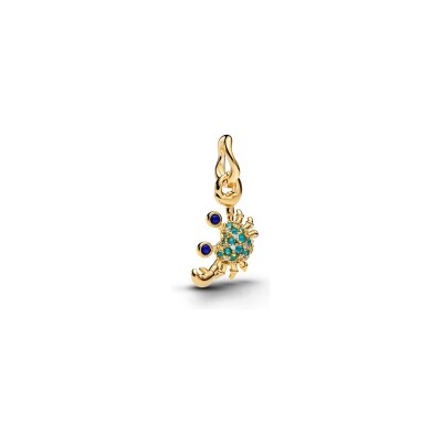 Charm Pandora Moments Crabe en métal doré, oxydes de zirconium et cristaux de synthèse