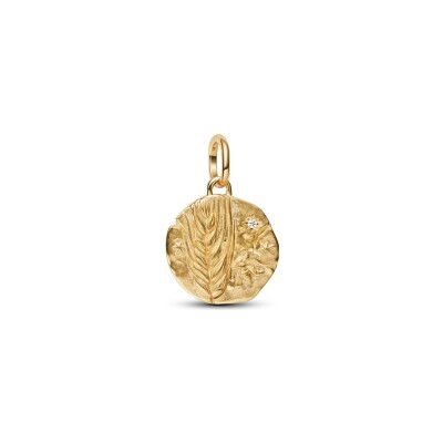 Charm Pandora Talisman Épi de Blé Doré en métal doré et oxyde de zirconium