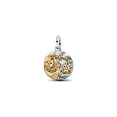 Charm Pandora Talisman Balance en argent, métal doré et oxyde de zirconium