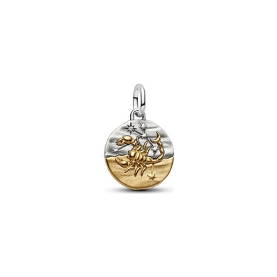 Charm Pandora Talisman Scorpion en argent, métal doré et oxyde de zirconium