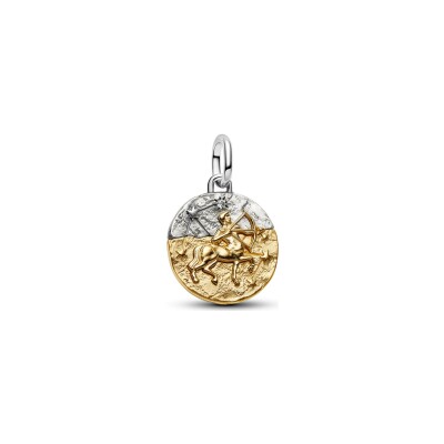Charm Pandora Talisman Sagittaire en argent, métal doré et oxyde de zirconium