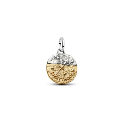 Charm Pandora Talisman Sagittaire en argent, métal doré et oxyde de zirconium
