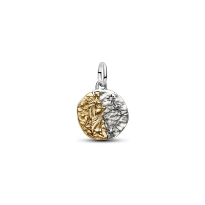 Charm Pandora Talisman Vierge en argent, métal doré et oxyde de zirconium