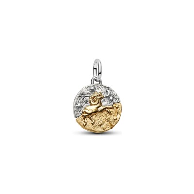 Charm Pandora Talisman Bélier en argent, métal doré et oxyde de zirconium
