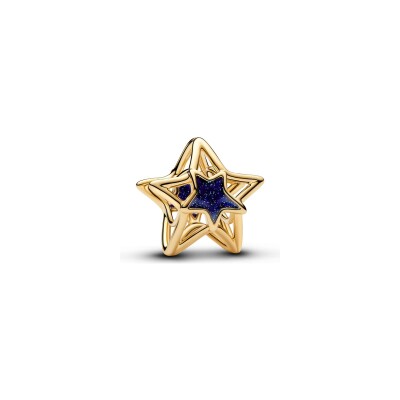 Charm Pandora Moments Étoile Ajourée Doré en métal doré et émail