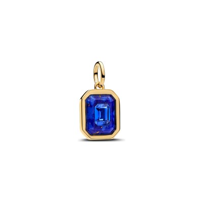 Charm Pandora Moments Hexagone Bleu Céleste Doré en métal doré et imitation lapis-lazuli