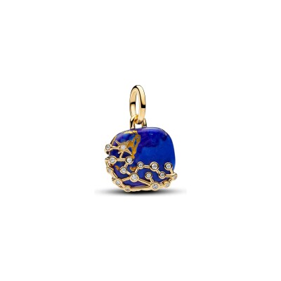 Charm Pandora Moments Constellation Bleu Céleste Doré en métal doré et oxydes de zirconium