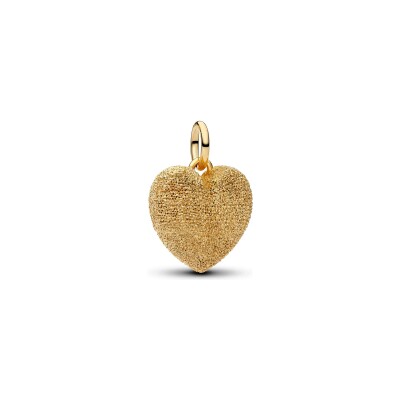Charm Pandora Moments Cœur Bombé Texturé en métal doré