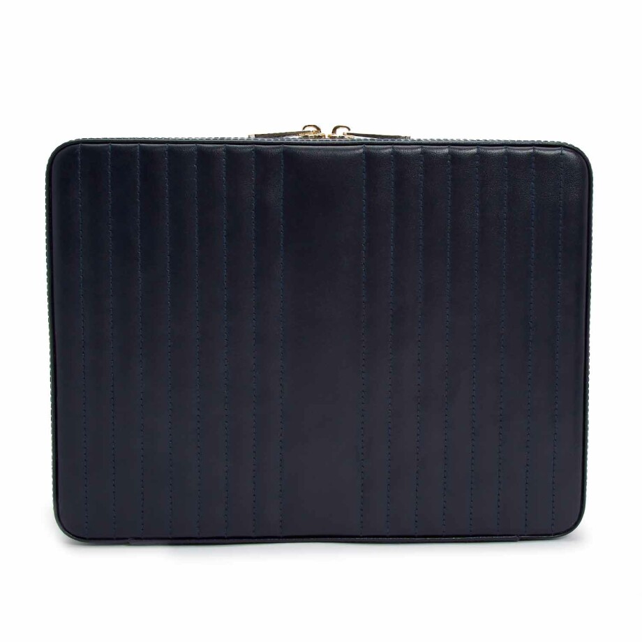 Wolf 1834 Maria Large Zip Case, navy leather