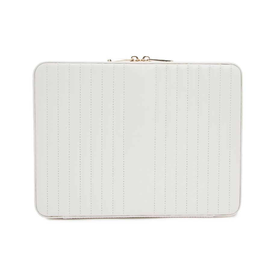 Wolf 1834 Maria Large Zip Case, white leather