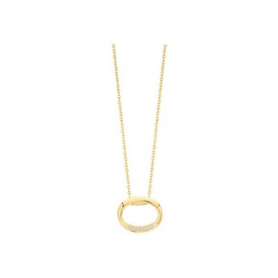 Collier en plaqué or et oxyde de zirconium