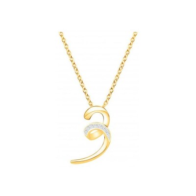 Collier plaqué or et oxydes de zirconium
