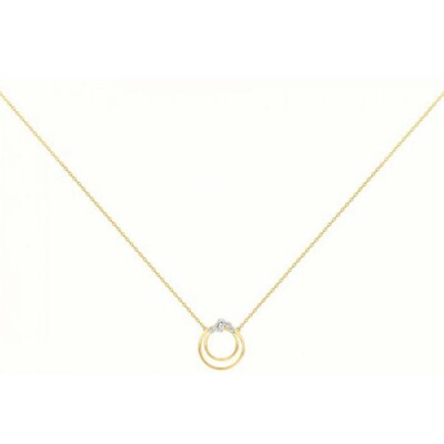 Collier en plaqué or et oxyde de zirconium