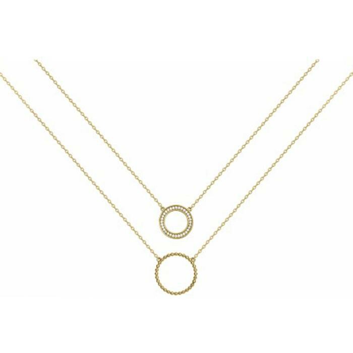 Collier en plaqué or et oxyde de zirconium