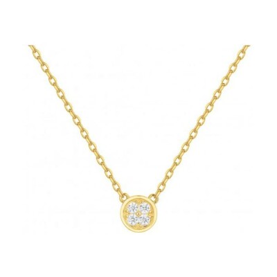 Collier en plaqué or et oxyde de zirconium