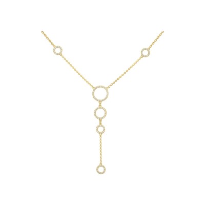 Collier en plaqué or et oxydes de zirconium