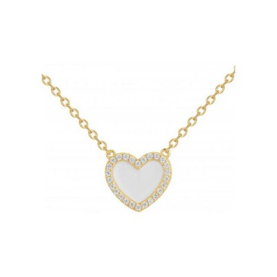 Collier en plaqué or et oxydes de zirconium