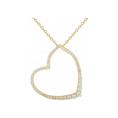 Collier en plaqué or et oxydes de zirconium