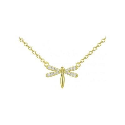 Collier en plaqué or et oxydes de zirconium