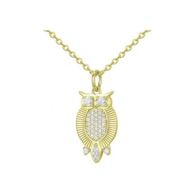 Collier en plaqué or et oxydes de zirconium