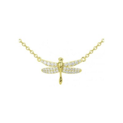 Collier en plaqué or et oxydes de zirconium