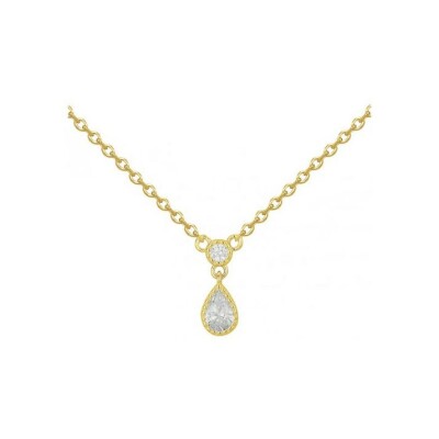 Collier en plaqué or et oxydes de zirconium