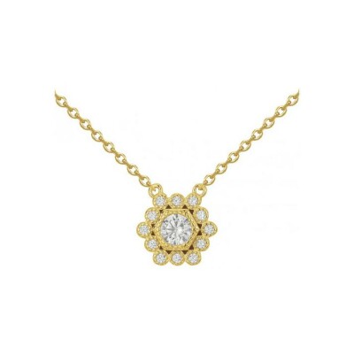 Collier en plaqué or et oxydes de zirconium
