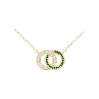 Collier en plaqué or et oxydes de zirconium