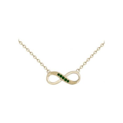 Collier en plaqué or et oxydes de zirconium