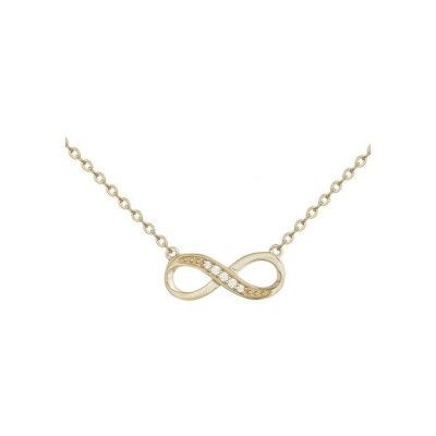 Collier en plaqué or et oxydes de zirconium
