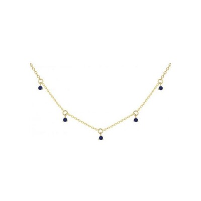 Collier en plaqué or et oxydes de zirconium